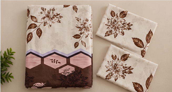 Quirky Home Coral Double Bedsheet with 2 Pillow Cover (Coral Collection)