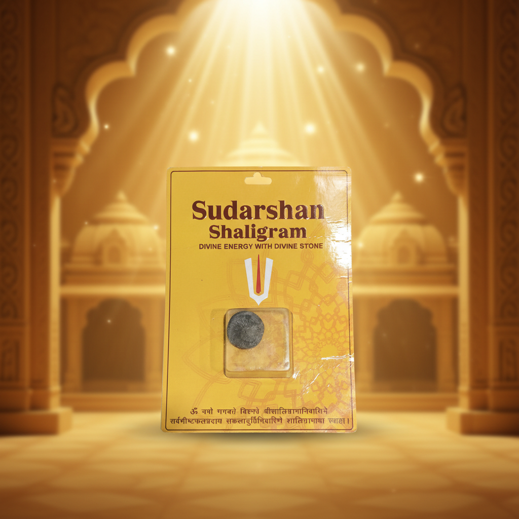 Sudarshan Shaligram – Sacred Sudarshan Chakra Salagrama Shila for Protection, Positivity & Divine Energy