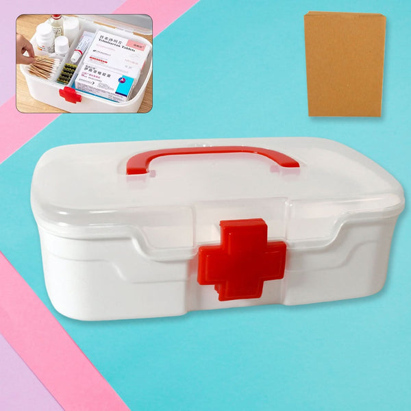 Medical Storage Box with Handle & Transparent Lid – Multipurpose First Aid Organizer