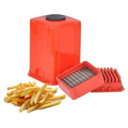 French Fried Cutter For Manual Slices (Red) - HalfPe