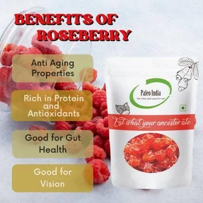 Paleo India Dried Roseberry / Roseberry Plum / Dehydrated Roseberry (400g) - HalfPe