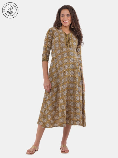 Bhumi Floral Print Maternity and Nursing Kurti Dress - DRS-MSYFVG-S