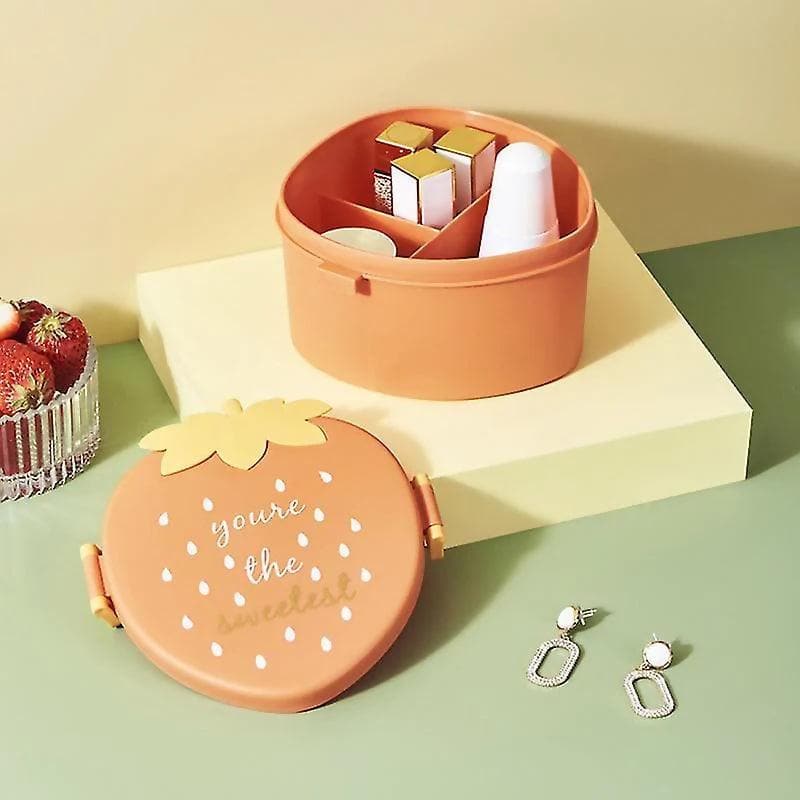 Stylish And Fancy Strawberry Shape Lunch Box For All - HalfPe