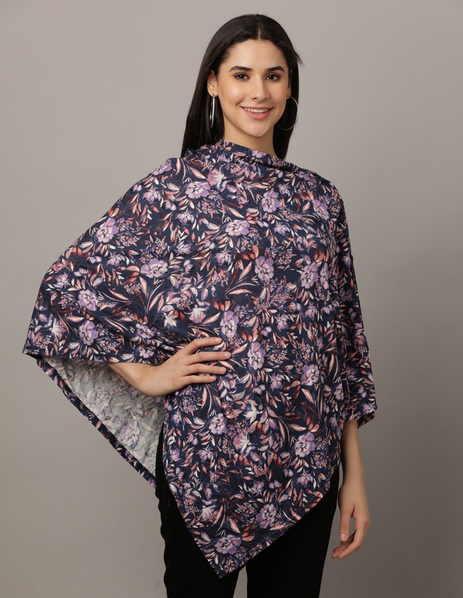 Blue Floral Nursing Cover and Top - NURC-BLFRL