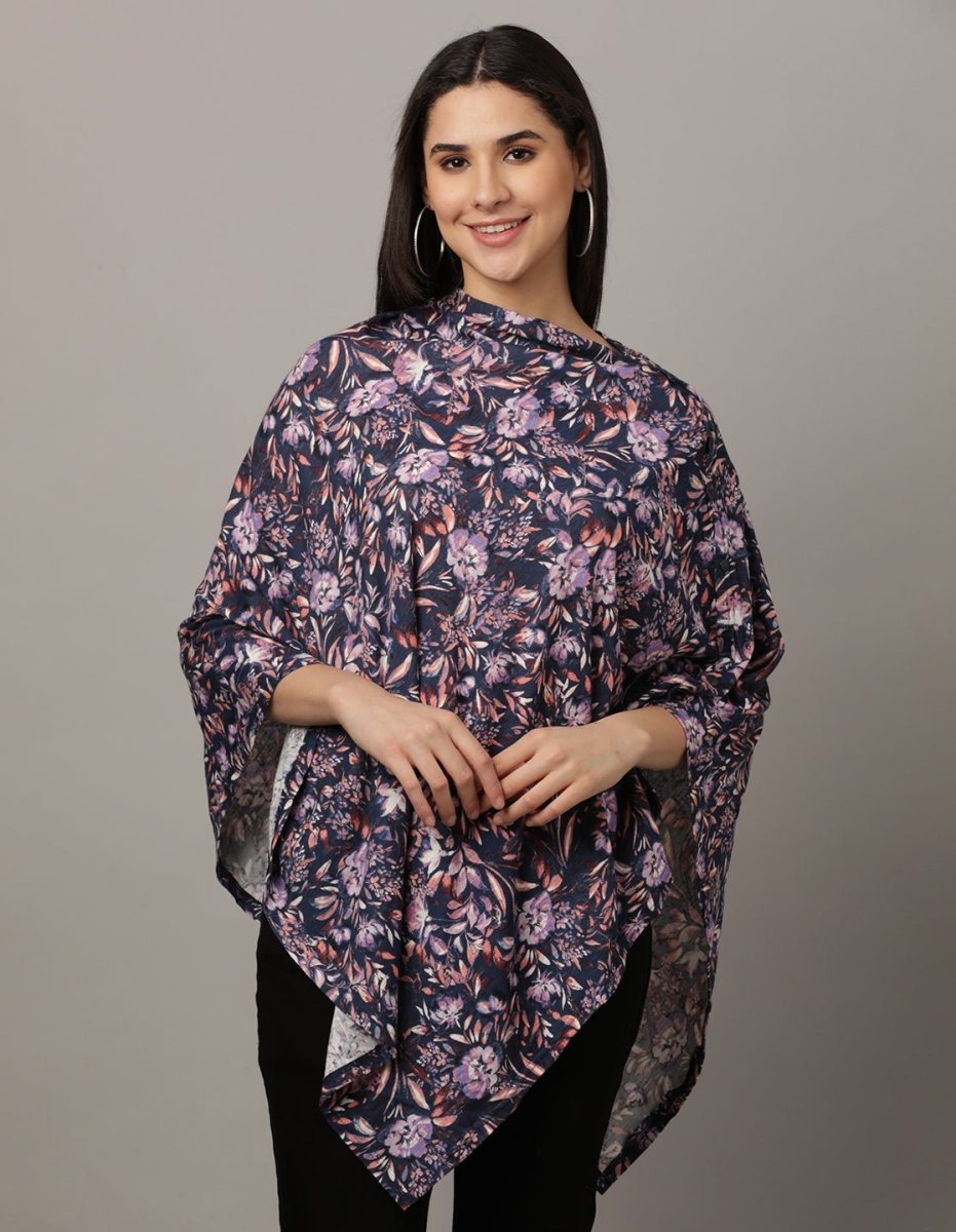 Blue Floral Nursing Cover and Top - NURC-BLFRL