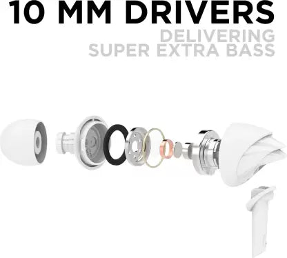 Bassheads 100 Wired Earphone with 10mm Dynamic Drivers, Stylish Hawk-inspired Design, Super Extra Bass