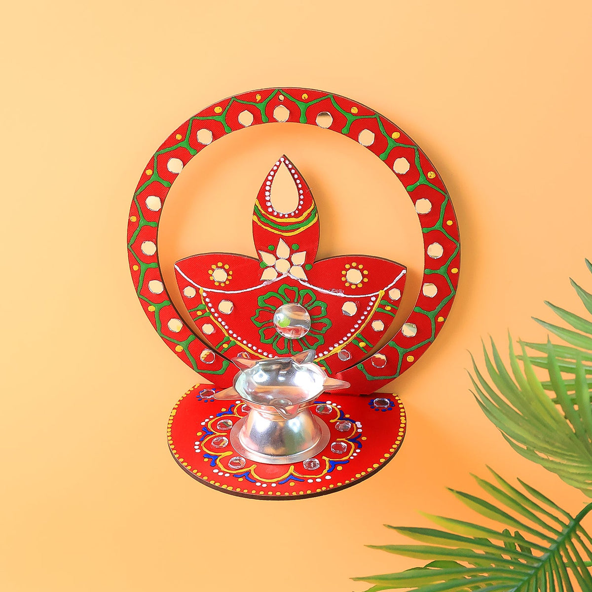 Handcrafted Wooden Decorative Diya Stand (1 Pc) HP DD