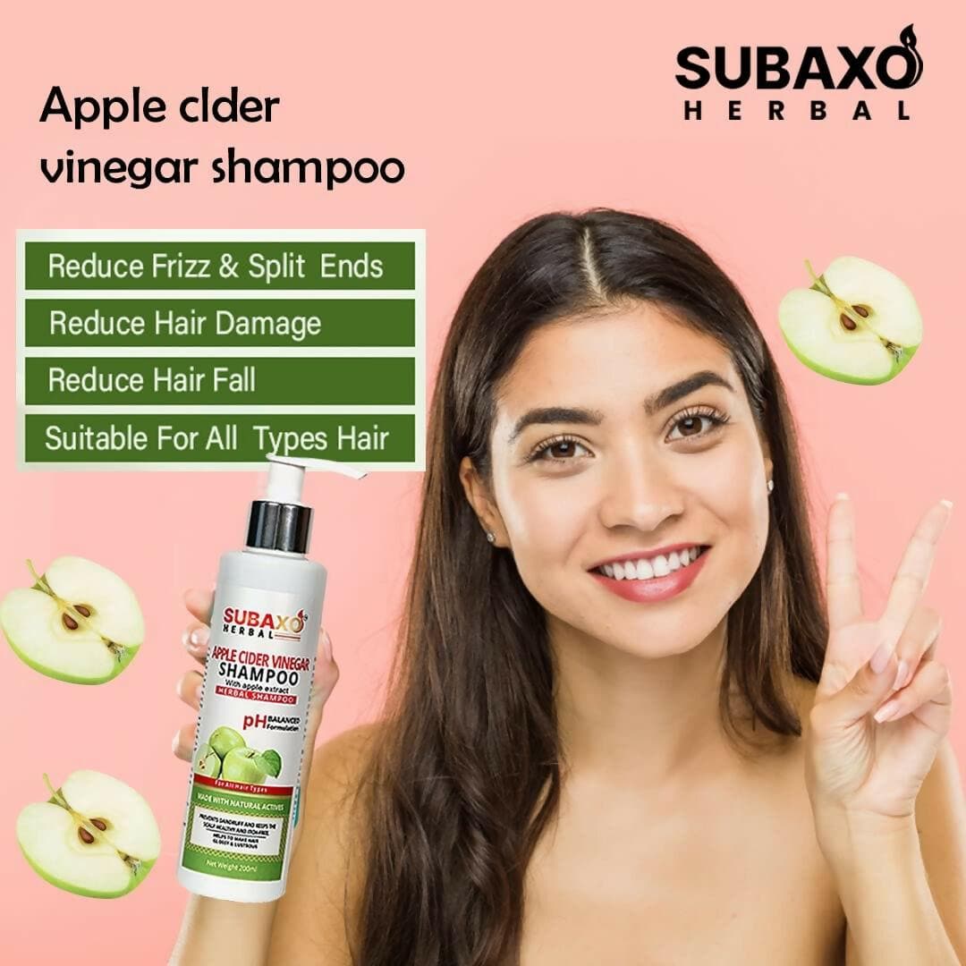 SUBAX Apple Cider Vinegar Shampoo(200 ml) and Orange Herbal Face Wash(120 ml) Combo - HalfPe