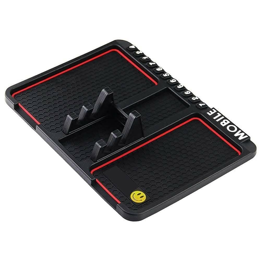 Multifunction Phone GPS Holder Anti-Slip Silicone Pad (black) - HalfPe