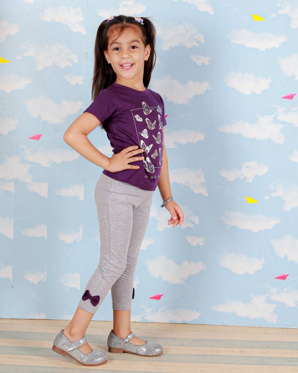 Butterflies Girls Top And Leggings Set - KCW-AN-BTLG-1-2