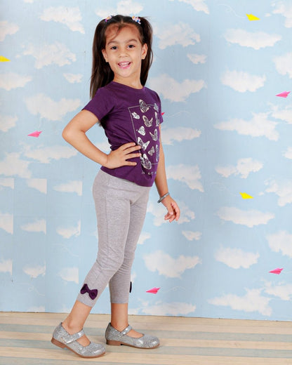 Butterflies Girls Top And Leggings Set - KCW-AN-BTLG-1-2
