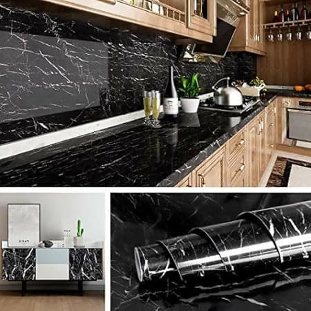 Black Marble Wallpaper for Walls & Countertops