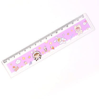 Premium Cute Cartoon Plastic Ruler For Kids (1 Pc)
