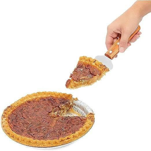 P-Plus International Pie Server with Wood Handle - HalfPe