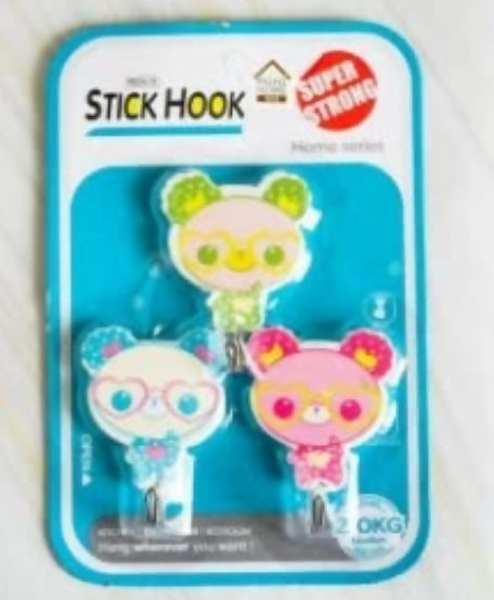 Set of 3 Sticker Hook (heavy) (Design May vary)