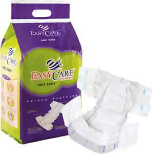 Easycare Adult Unisex Diaper Soft & Comfort With Double Leakage Parrier (155 - 195 Cm, Xl, Pack Of 10 )