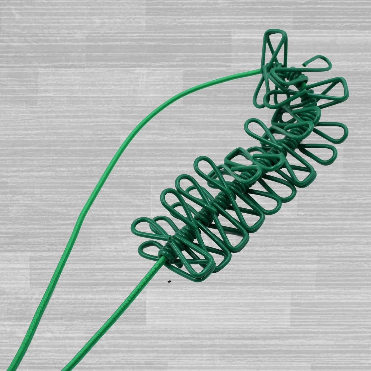 Elastic Cloth Drying Rope With 12 Metal Clip Portable Clothes Line For Home Travel