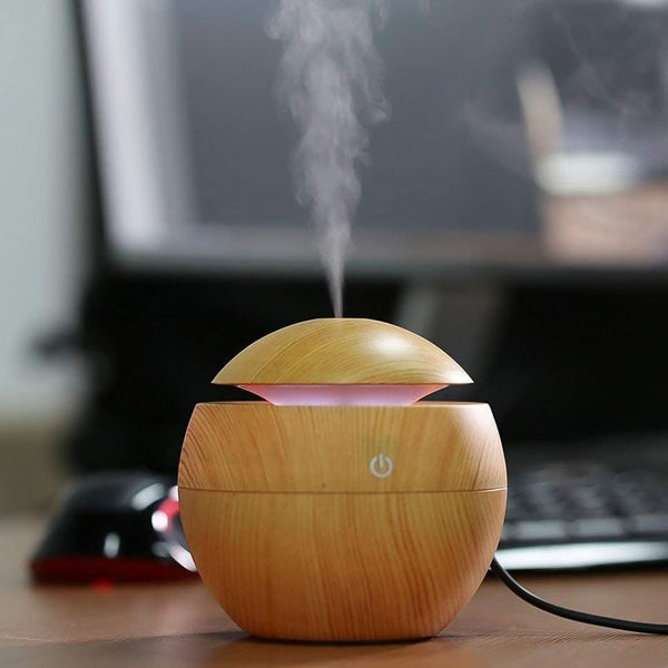 USB Ultrasonic Aromatherapy Humidifier – 130ml, Compact Desktop Diffuser (1 Pc)