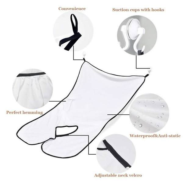Shaving Beard Apron with Suction Cups – No-Mess Beard Catcher for Sink and Bathroom