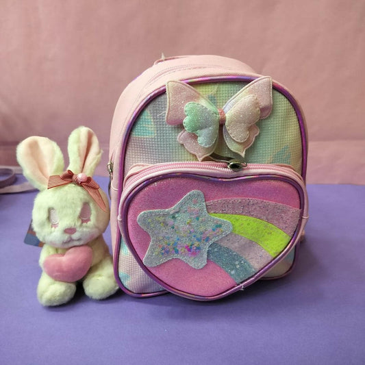 Cute Butterfly Mini Backpack (Multicolour) - HalfPe