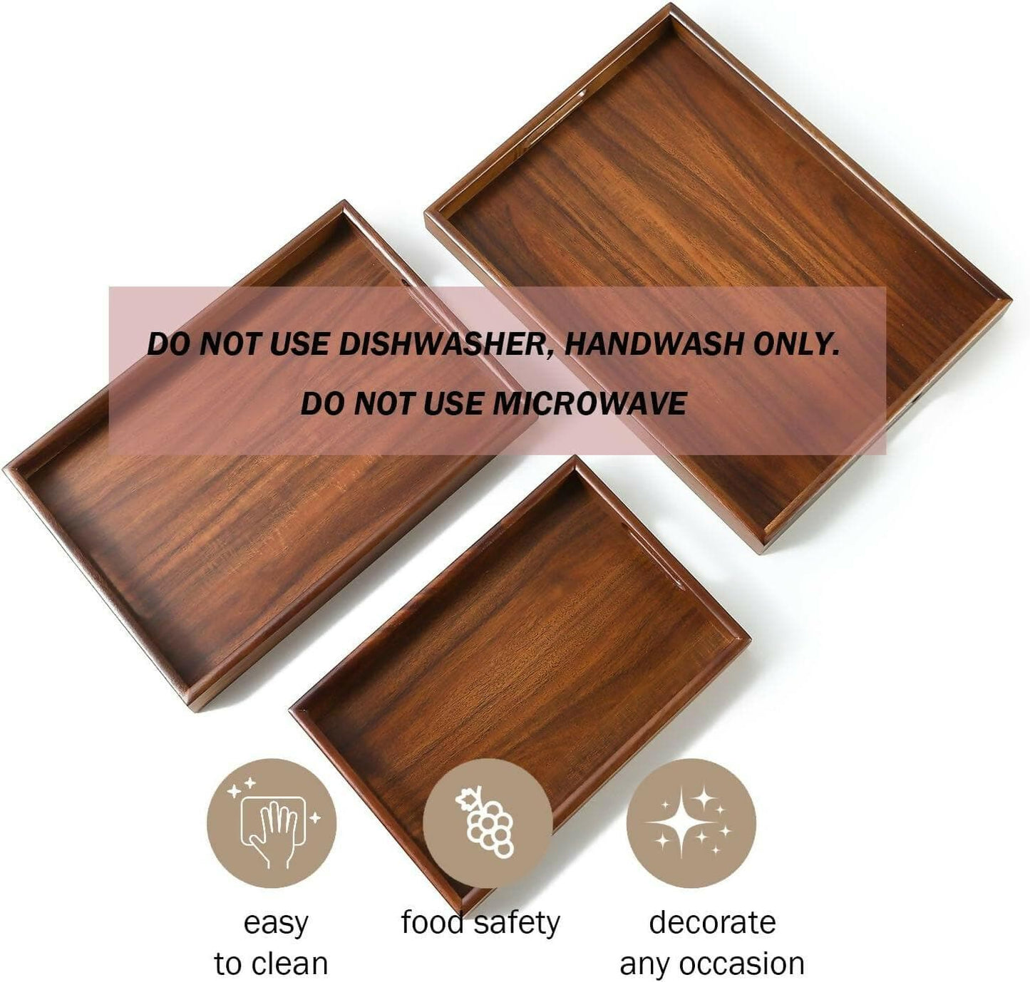 Wooden Rosewood Serving Trays (Single Piece) - HalfPe