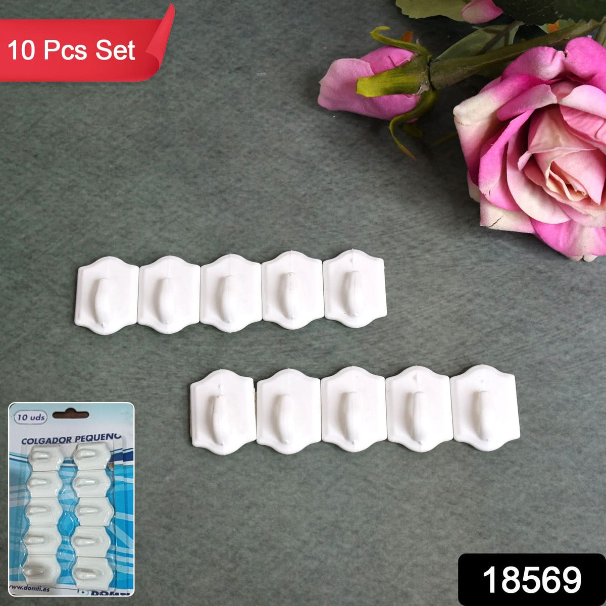 Small Adhesive Hooks For Wall Hanging Adhesive Hooks (10 Pcs Set) HP DD