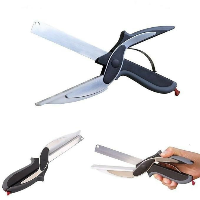 Multispace Lever Cutter 2 in 1 Kitchen Knife with Spring Action - Cleaver Cutter