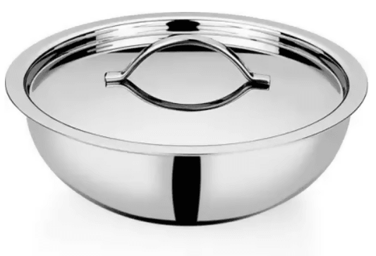 Chef Tone Platinum Triply Stainless Steel Deep tasla (20cm,2.1L) - HalfPe