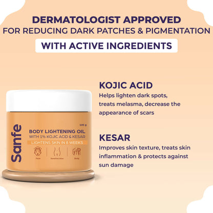 Sanfe Instant Glow Body oil gel | Instant Glow & Multivitamin Enriched For Even Tone Skin | Lightweight Moisturizing Body Oil | 24 Hrs Long-Lasting Radiance - 200ml