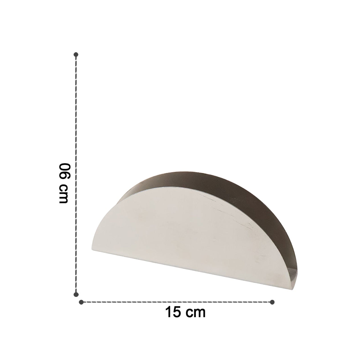 Stainless Steel Half-moon Shaped Tissue Paper Napkin Holder Stand (1 Pc) HP DD
