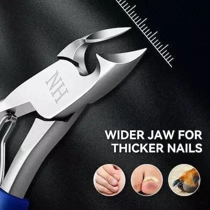 Mens Toenail Clippers for Large Big Thick Nail (Bule and Silver) - HalfPe