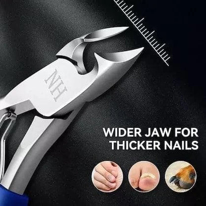 Mens Toenail Clippers for Large Big Thick Nail (Bule and Silver) - HalfPe