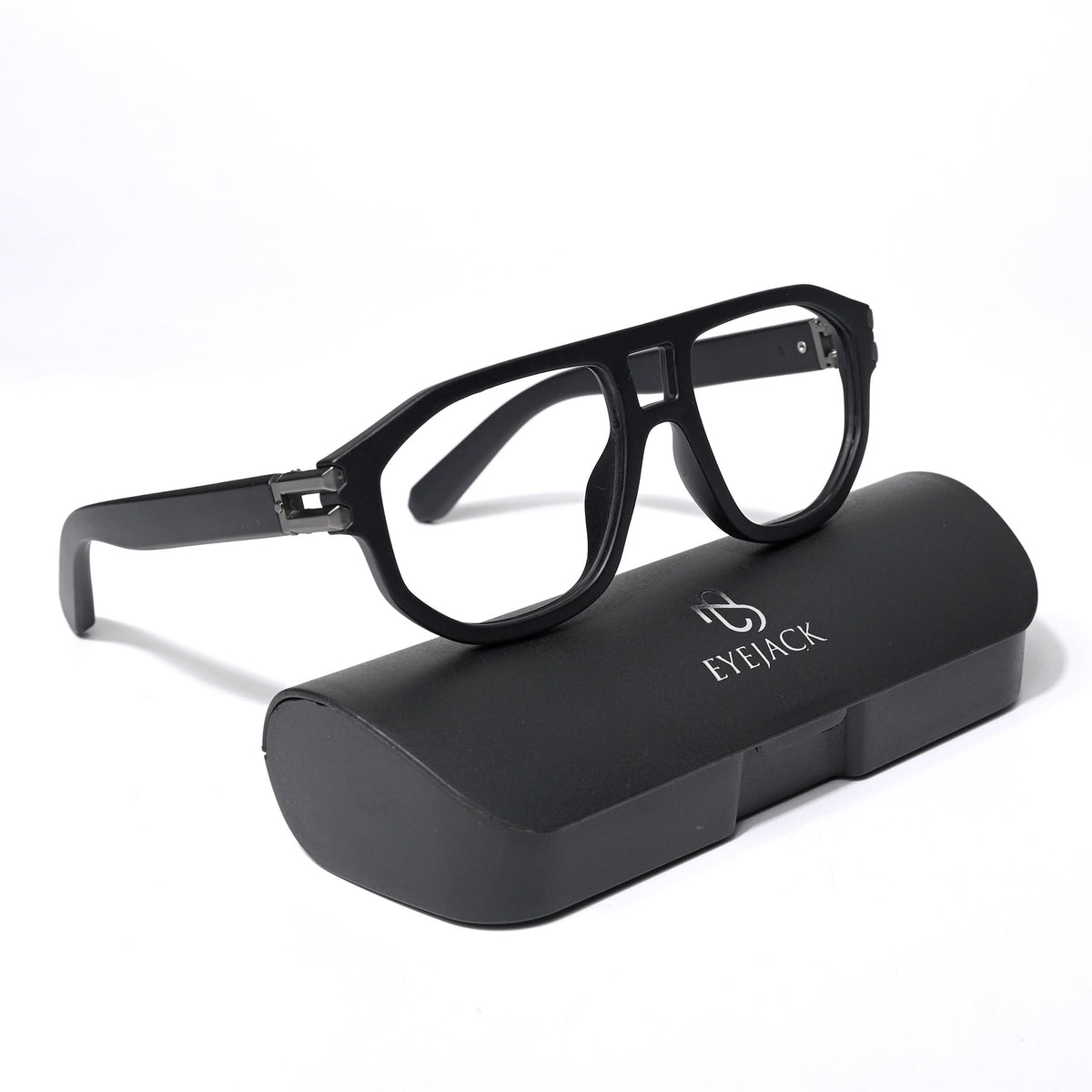 Shadow Matte Black Wayfarer Eyeglasses for Men and Women - with case