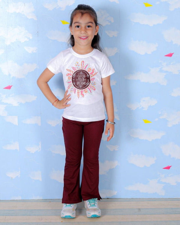 Catch Your Dreams Girls Top And Flared Pant Set - KCW-AN-CDPT-1-2