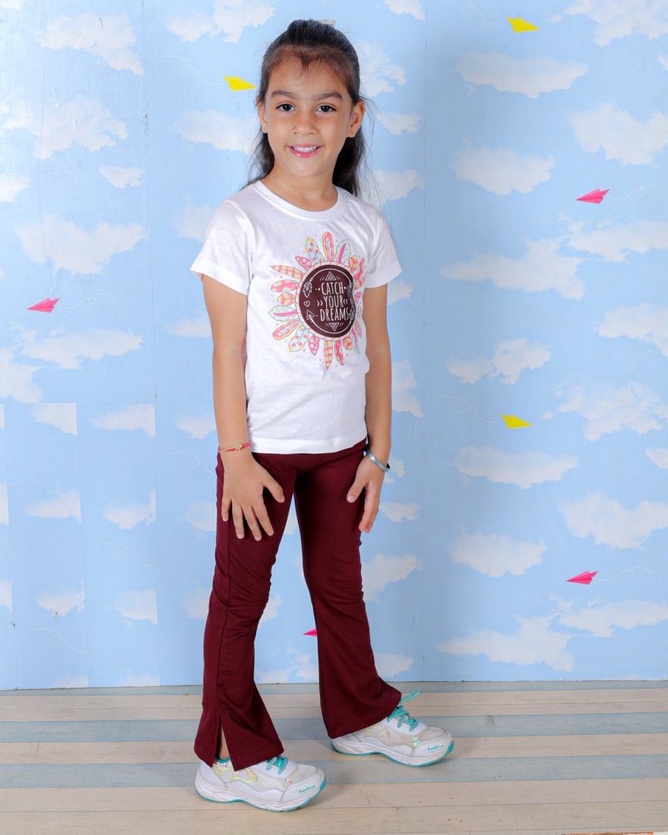 Catch Your Dreams Girls Top And Flared Pant Set - KCW-AN-CDPT-1-2