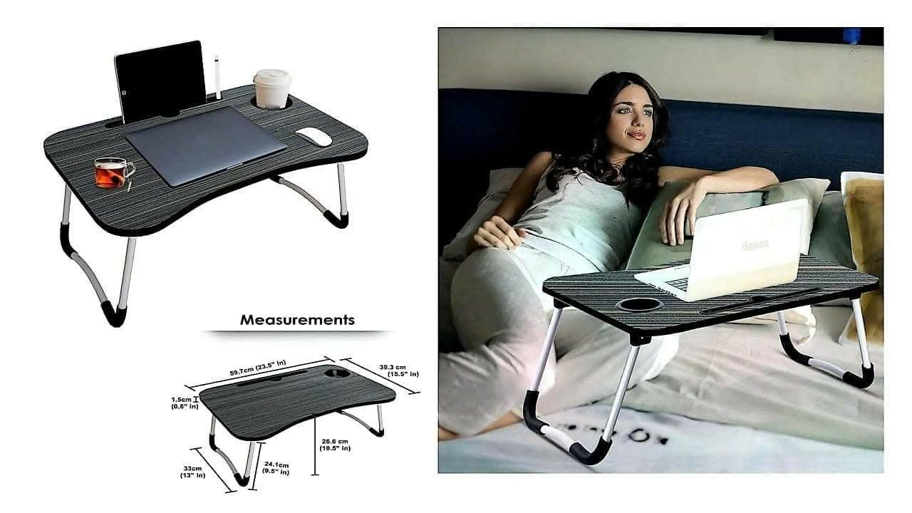 Smart Multi-Purpose Foldable and Portable Wooden Writing Desk - HalfPe