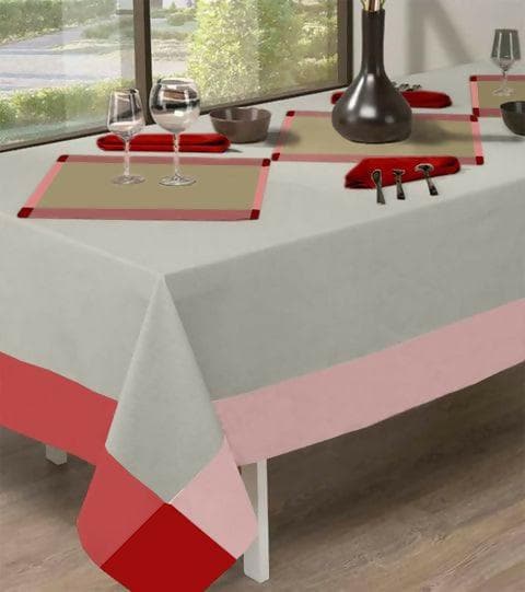 LUSHOMES Cotton 6 Seater Dining Table Cover (Multicolour) - HalfPe