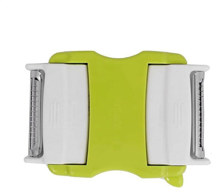 Metal Blade Stretchable Fruit Vegetable Peeler Yellow Green - HalfPe