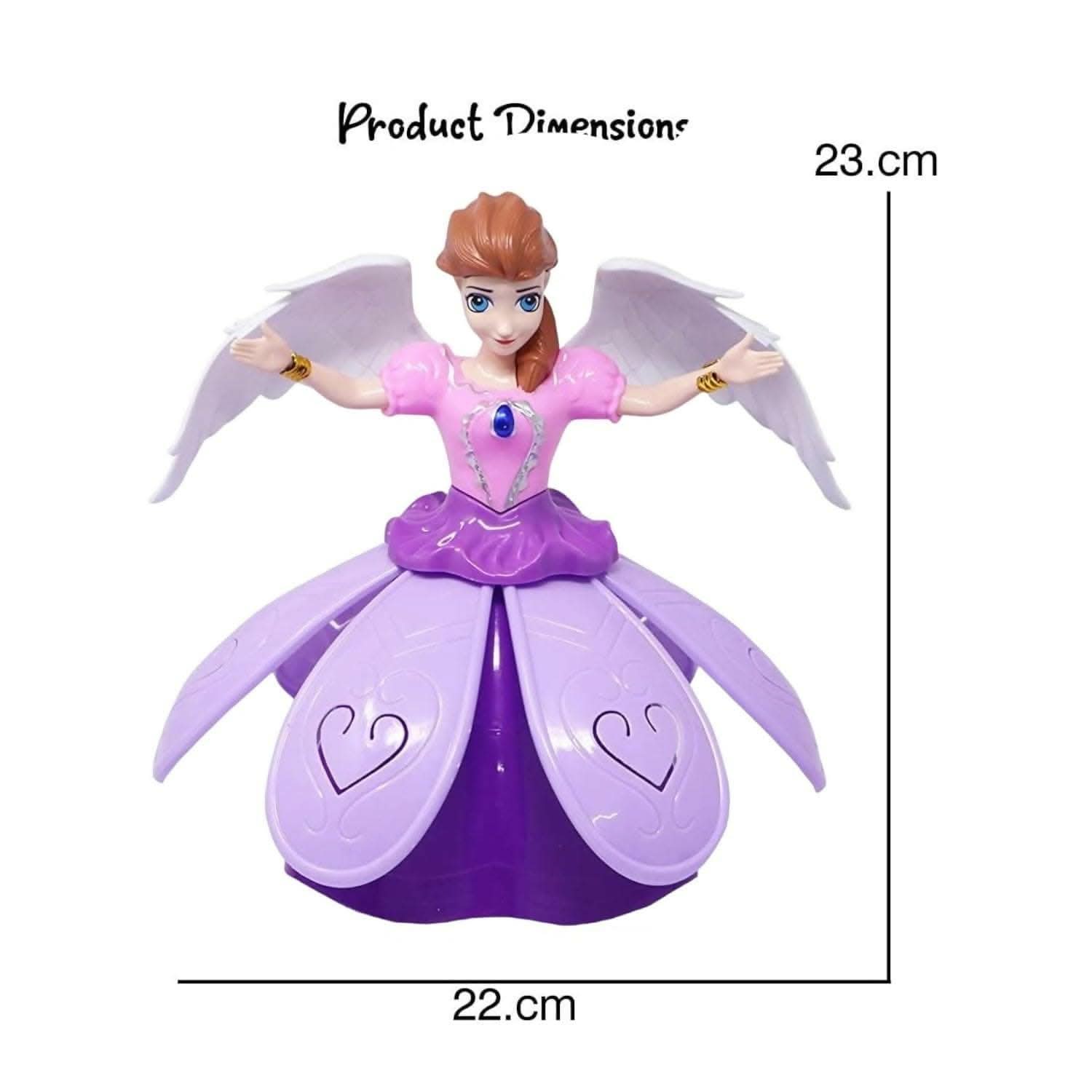 Dancing Miracle Princess Toy Doll with Wings (Purple) - HalfPe