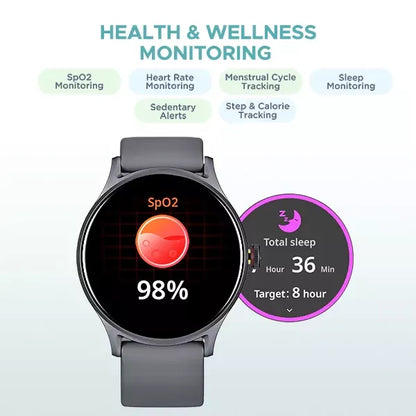 boAt Lunar Vista w/Large 1.52" (3.8 cm) HD Always on Display, 100+ Sports Mode Fitness Smart Watch for Men & Women(Multicolor)