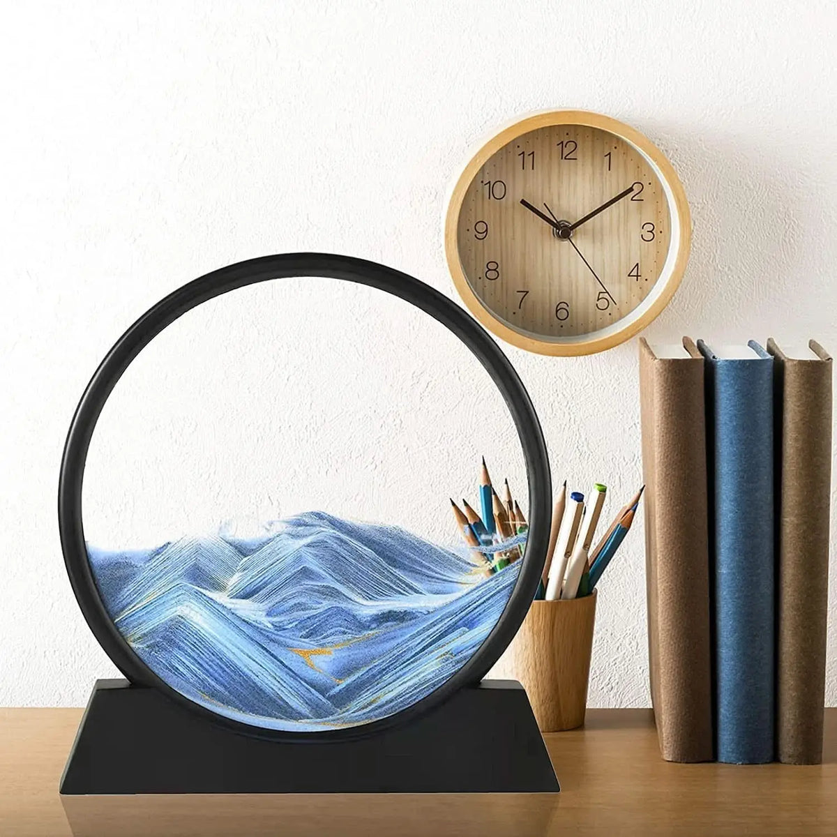 Deep Sea Sand Art in Glass Frame Flowing Sand Motion Decor for Adults & Kids HP DD