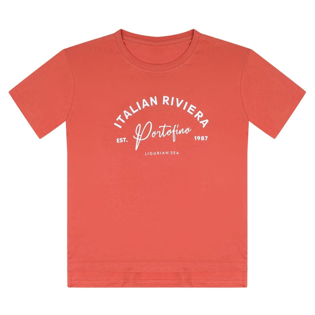 Cotton Printed Tops/Tunics for Girls, Orange