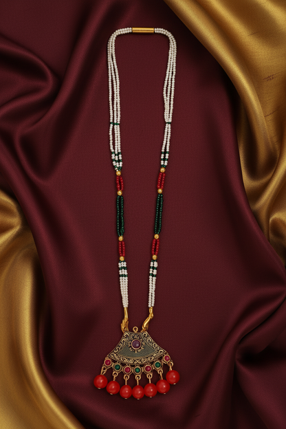 Alloy Mangalsutra for Women, Red