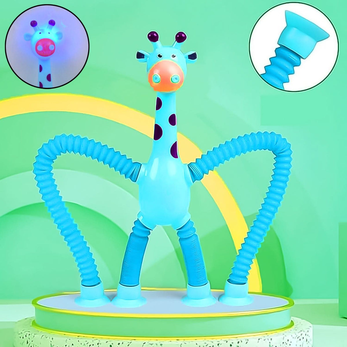 LED Giraffe Suction Cup Pop Tube Toy (1 Pc) HP DD