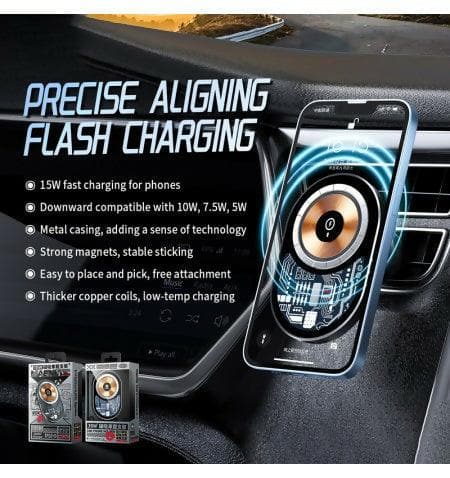 Wk-WP-U202 Transparent Car Wireless Charger - HalfPe