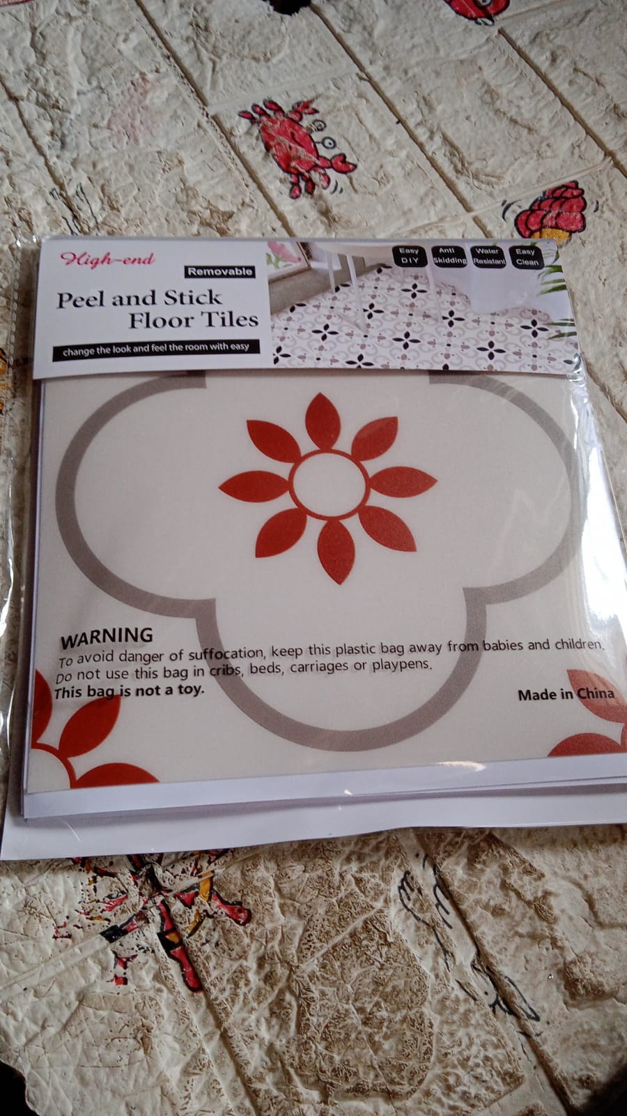 Detachable Peel & Stick Tiles for Kitchen & Bathroom Waterproof Wall Decoration Set