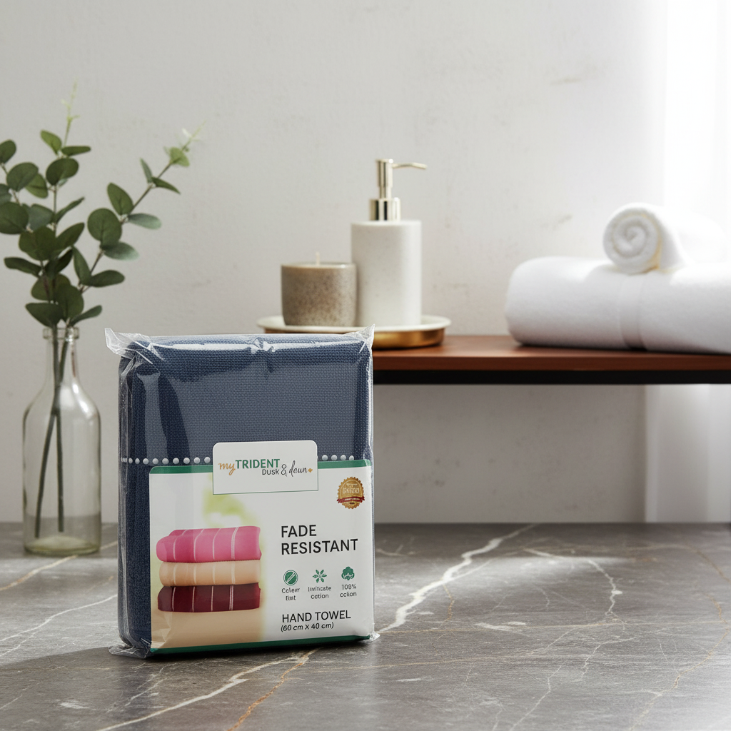 Trident Classic & Dream Hand Towel Collection with Fade Resistant & 100% Cotton (60X40 cm) HalfPe - FW -TPT