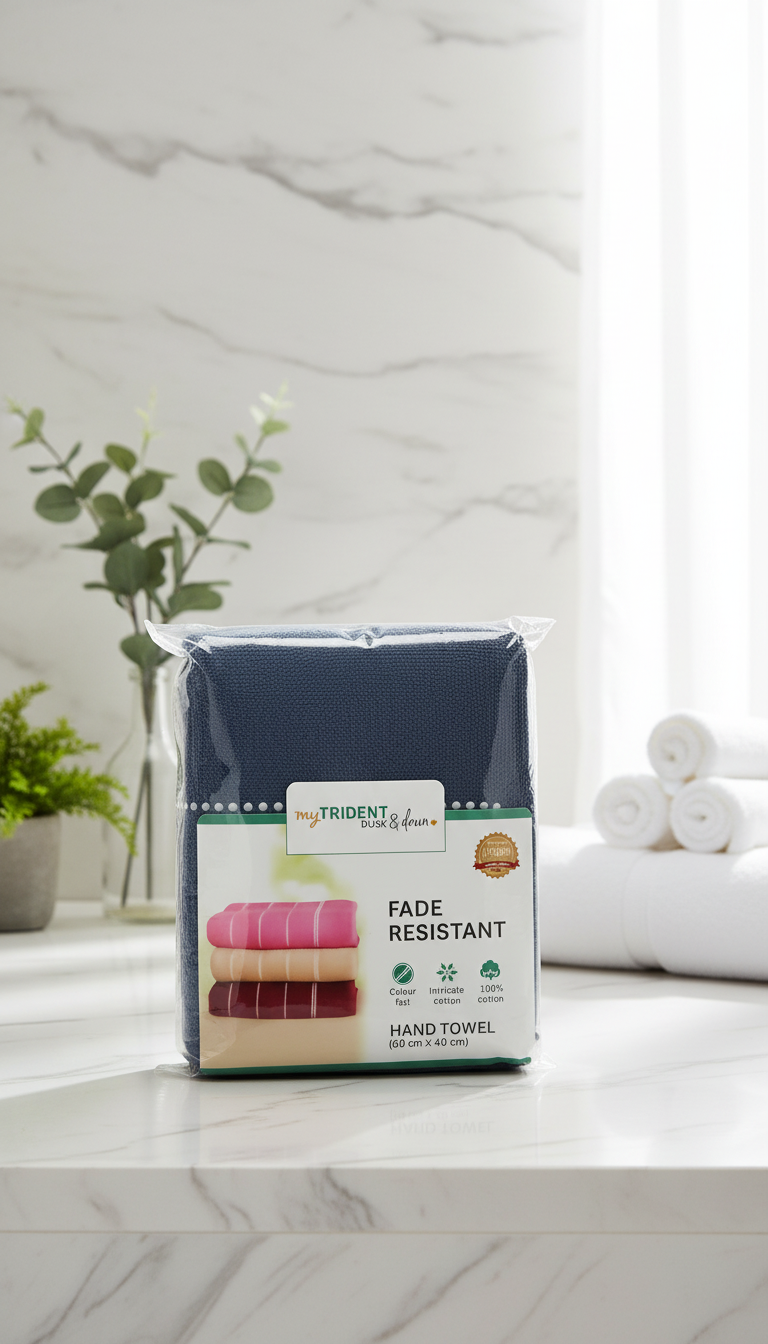 Trident Classic & Dream Hand Towel Collection with Fade Resistant & 100% Cotton (60X40 cm)