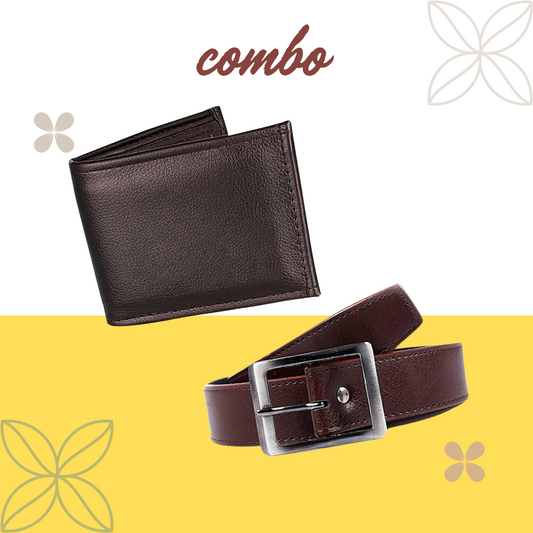 Multispace combo Brown Belt and Wallet Styles Modern Men