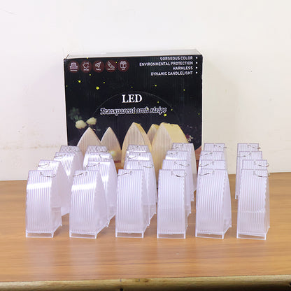 Transparent Decorative LED Candle Lights with Battery Operated Flameless Ambient Tealights for Home Décor (24 Pc)